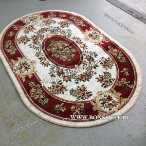 Ковер Лайт Карпет Медальон Дизайн 26358 Овал