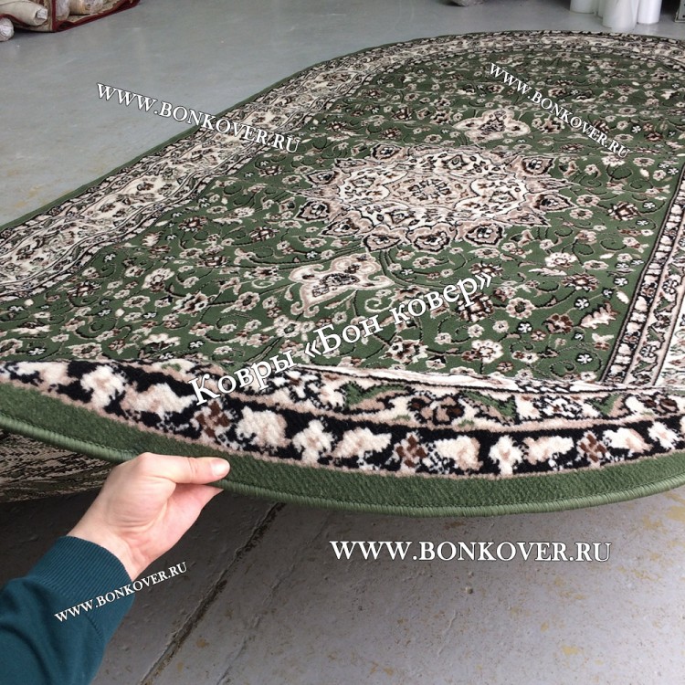 Ковер Лайт Карпет New 4 Дизайн 21 Зеленый Овал